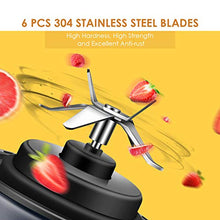 Load image into Gallery viewer, REDMOND Portable Blender 5000mAh USB Rechargeable Smoothie Blender with 16oz Glass Bottle Stainless Steel Shell for Smoothie Milk Shake Mini Travel Size - Black