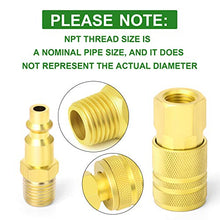 Load image into Gallery viewer, Taisher Air Hose Fittings, 1/4''NPT Quick Connect Air Coupler and Plug Kit, I/M Type, 14 Pieces Air Compressor Accessories Fittings