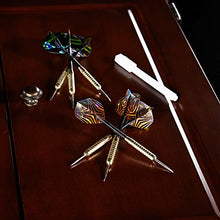 Load image into Gallery viewer, BARRINGTON BILLIARDS COMPANY Bristle Dartboard Cabinet Set: Professional Hanging Classic Sisal Dartboard with Self Healing Bristles and Accessories