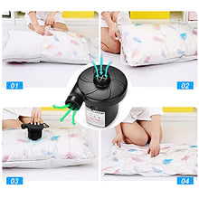 Load image into Gallery viewer, Electric Air Pump, AGPtEK Portable Quick-Fill Air Pump with 3 Nozzles, 110V AC/12V DC, Perfect Inflator/Deflator Pumps for Outdoor Camping, Inflatable Cushions, Air Mattress Beds, Boats, Swimming Ring