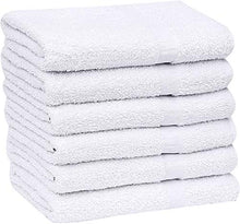 Load image into Gallery viewer, GOLD TEXTILES 24 Pcs (2 Dozen) White 16x27 Inch Cotton Blend Economy Hand Towels Salon/Gym/Hotel Super use Absorbent Best for Kitchen,Janitorial,Home use Towels