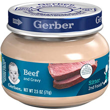Load image into Gallery viewer, Gerber 2nd Foods 12 Total 2.5 Ounce Jars of Each Flavor (3 Turkey & Turkey Gravy, 3 Ham and Ham Gravy, 3 Chicken & Chicken Gravy, 3 Beef and Gravy)