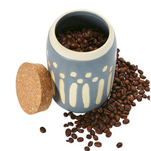 Load image into Gallery viewer, Creative Co-Op Debossed Stoneware Pattern & Cork Lid, Grey Canister