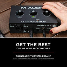 Load image into Gallery viewer, M-Audio M-Track Solo – USB Audio Interface for Recording, Streaming and Podcasting with XLR, Line and DI Inputs, Plus a Software Suite Included