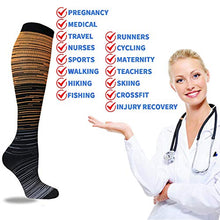 Load image into Gallery viewer, Graduated Medical Copper Compression Socks for Men & Women Circulation 8 Pairs 20-30mmHg - Best for Running Athletic Cycling