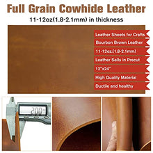 Load image into Gallery viewer, Tooling Leather Thick Leather Square 1.8-2.1mm - Full Grain Leather Piece Hide for Crafting Cowhide Leather Sheets for Crafts Project (12"x24")