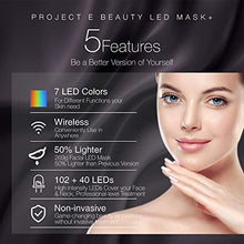 Load image into Gallery viewer, Project E Beauty Photon Skin Rejuvenation Face & Neck Mask | Wireless LED Photon Red Blue Green Therapy 7 Color Light Treatment Anti Aging Spot Removal Wrinkles Whitening Facial Skin Care Mask