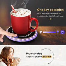 Load image into Gallery viewer, Symani Coffee Mug Warmer - Smart Wax Candle Warmer with Auto Shut Off for Home Office Desk Use, Electric Hot Plate with Touch Control,Mugs Warmer with Light for Beverage Cocoa Tea Water Milk