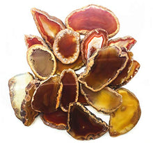 Load image into Gallery viewer, ShinyShaw 10 PCS Polished Agate Light Table Slices,Healing Crystals Geode Stones,Irregular Home Decoration Jewelry Making (Red)