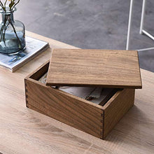Load image into Gallery viewer, Kirigen Wood Stash Box with Lid - Decorative Boxes for Crafts, Sewing, Keepsake, Memory - Wooden DIY Storage Box Stash Jewelry - Wooden Boxes for Home Office Storage Dark Brown (SNH-DBR)