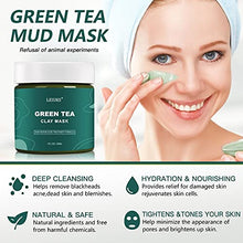 Load image into Gallery viewer, LEIUKS Green Tea Mask, Matcha Green Tea Face Mask, Deep Washing Blackhead Remover Mask, Green Tea Cleansing mask for Wrinkles, Blackheads, Pore, Acne for Women, Men - 5.3 OZ