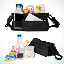 Load image into Gallery viewer, Universal Stroller Organizer with Insulated Cup Holder by Momcozy - Detachable Phone Bag & Shoulder Strap, Fits for Stroller like Uppababy, Baby Jogger, Britax, Bugaboo, BOB, Umbrella and Pet Stroller