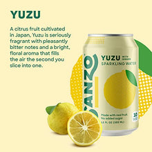 Load image into Gallery viewer, Sanzo Flavored Sparkling Water - Yuzu (Lemon) 12-Pack - Made with Real Fruit and Sugar-Free - Non-GMO, Gluten-Free and Vegan - 12 Fl Oz Cans - Pair Perfectly With Ginger For A Balanced Punch.