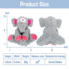 Load image into Gallery viewer, Dog Toys, Squeaky Plush Dog Toy for Puppy Small Medium Dogs, Cute Soft Stuffed Puppy Toys with Crinkle Paper and Squeaker, for Teeth Cleaning and Boredom (Elephant)