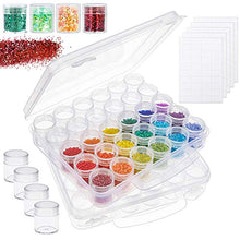 Load image into Gallery viewer, SGHUO 2pack 30PCS 5D Embroidery Diamond Painting Box Storage Containers Portable Plastic Bead Case with Lids for DIY Art Crafts Seeds Beads Sewing Cosmetic Nail Glitter Powder