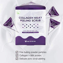 Load image into Gallery viewer, Mizon Natural Collagen Peeling Scrub with 40% Baking Powder and Milk Protein, Exfoliating Face and Body Scrub for Dead Skin Cells, Radiant Skin Face Scrub for Dull Skin Dermatologist-Tested 7g24ea