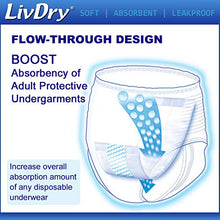 Load image into Gallery viewer, Incontinence Booster Pads by LivDry | Extra Absorbent Protection for Adults, Unisex | Disposable Comfortable Pad (20 Count, Regular Length)