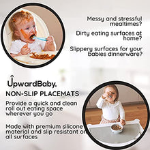 Load image into Gallery viewer, Baby Placemats with Suction- UpwardBaby Reusable Non Slip 3 Piece BPA Free Toddler Kids Placemats Set - Wipes Clean for Quick Mealtimes for Travel and High Chairs - Easy to Clean