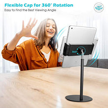 Load image into Gallery viewer, EICAUS Cell Phone Holder&Tablet Stand for Desk, 360 ̐ Rotating, Compatible with 5.5’’ to 11’’Screen Phones, iPad, Kindle, ipad & iPhone Stands and Holders, Adjustable Phone Holder from 5.5’’ to 8.5’’
