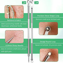 Load image into Gallery viewer, 5PCS Blackhead Remover Comedone Extractor, Curved Blackhead Tweezers Kit, Professional Stainless Pimple Acne Blemish Removal Tools Kit