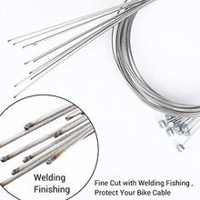 Load image into Gallery viewer, LSSH 10PCS Bike Brake Cable, Bicycle Brake Cable, Brake Cables for Bicycles,Mountain Bike and Road Bike, Bike Brake Cable Kit,Including 10 Cable End Crimps, 10 End Ferrules