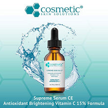 Load image into Gallery viewer, Cosmetic Skin Solutions Supreme Serum CE, Antioxidant Brightening 15% Vitamin C Formula (1 oz)