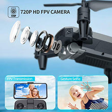 Load image into Gallery viewer, DEERC D20 Mini Drone for Kids with 720P HD FPV Camera Remote Control Toys Gifts for Boys Girls with Altitude Hold, Headless Mode, One Key Start Speed Adjustment, 3D Flips 2 Batteries, Silver