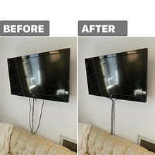 Load image into Gallery viewer, Flexzion Spiral Wire Wrap Tube Cable Organizer Management Sleeve - PE Polyethylene Flexible Expandable Desktop Computer PC Cinema TV Zipper Cord Storage with Clip 22mm Dia 1.5M 5 Feet Length (Gray)