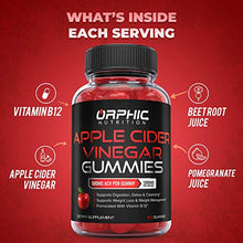 Load image into Gallery viewer, Apple Cider Vinegar Gummies - 1000mg - Formulated for Weight Loss, Energy Boost & Gut Health - Supports Digestion, Detox & Cleansing - Natural ACV Gummies W/ VIT B12, Beetroot & Pomegranate