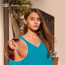 Load image into Gallery viewer, CDE Love Heart Necklace and Earrings Sets