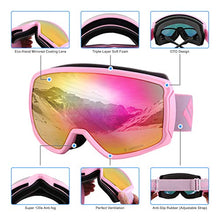 Load image into Gallery viewer, SH HORVATH Ski Snowboard OTG Goggles, HD Mirrored Anti-Fog Goggle for Men Women
