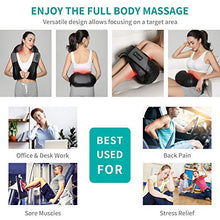 Load image into Gallery viewer, Shiatsu Neck and Back Massager with Soothing Heat, Nekteck Electric Deep Tissue 3D Kneading Massage Pillow for Shoulder, Leg, Body Muscle Pain Relief, Home, Office, and Car Use