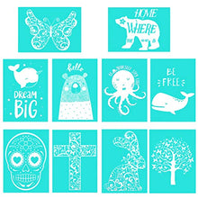 Load image into Gallery viewer, YeulionCraft Easter Theme Self-Adhesive Silk Screen Stencils Mesh Transfers Reusable Sign Stencils DIY Festival Painting on Wood Home Decor, Polar Bear