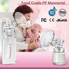 Load image into Gallery viewer, Double Electric Breast Pump with 10 Breastmilk Storage Bags, 2 Flanges and Milk Extractor, Breastfeeding Pump with 3 Modes, 9 Levels, Portable Breast Pump Strong Suction Power, Quiet, Pain Free(Pink)