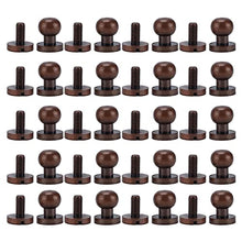 Load image into Gallery viewer, Luggage Hardware Accessories, Portable Round Head Stud Screws Nails 20PCS Leather Rivets Kit for DIY Leather Crafts/Shoes/Bag/Jeans/Clothe(10X8mm)