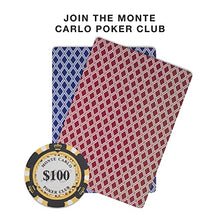 Load image into Gallery viewer, Brybelly Monte Carlo Premium Poker Chip Heavyweight 14-Gram Clay Composite - Pack of 50 ($100 Black)
