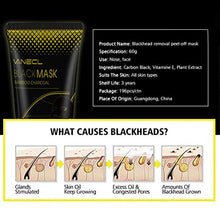 Load image into Gallery viewer, Vanecl Blackhead Remover Mask, Peel Off Blackhead Mask, Blackhead Remover - Deep Cleansing Black Mask, Bamboo Activated Charcoal Peel-Off Mask