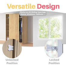 Load image into Gallery viewer, Sliding Door Lock for Child Safety (4-Pack) - Inaya - Child Proof Locks for Sliding Glass Doors, Windows, Closets & Cabinets. Safety Locks for All Your Home Openings.