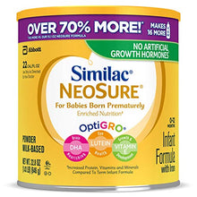 Load image into Gallery viewer, Similac NeoSure Infant Formula with Iron, for Babies Born Prematurely, Powder, 22.8 Oz (4 Count)