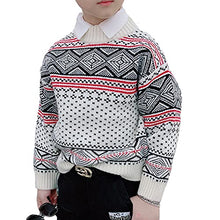 Load image into Gallery viewer, Boys Girls Knit Sweater,Cute Long Sleeve Blouse top,Crewneck,Cable Knit Sweater Fall and Winter Clothe,Warm Kids Sweater Cashmere,Cotton Knit Sweater,3-10t Kid White