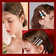 Load image into Gallery viewer, Pearl Hair Clips Accessories for Women Girls, 28PCS Cute Acrylic Resin Gold Barrettes Bobby Hair Pins, Weddings Hairpins Accessories Macaron Hair Pins Headwear Styling Tools Gifts (28PCS)