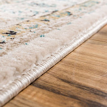 Load image into Gallery viewer, Well Woven Djemila Medallion Beige/Blue Vintage Persian Floral Oriental Area Rug 5 x 7 (5'3" x 7'3") Distressed Modern Shabby Chic Thick Soft Plush