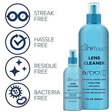 Load image into Gallery viewer, Care Touch Eyeglass Cleaner Spray Kit, Alcohol-Free Glasses Cleaner Solution for All Lenses, 16oz (8oz x 2) & 2oz Bottles - Eye Glasses Lens Cleaner Kit with 26 Lens Wipes & 2 Microfiber Cloths