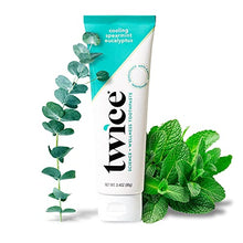 Load image into Gallery viewer, Twice Toothpaste Sensitive Teeth Whitening with Cavity Protection - SLS Free Toothpaste with Fluoride for Tooth Remineralization - (Vanilla Lavender Mint + Spearmint Eucalyptus Bundle) (2-Pack)
