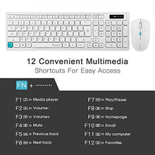 Load image into Gallery viewer, Wireless Keyboard and Mouse Combo,【Full Size Chiclet Keyboard,Long Battery Life】 RECCAZR Ultra Thin 2.4G Cordless Optical Wireless Mouse and Keyboard Set with Nano USB Receiver (White)