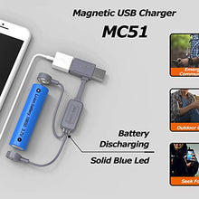 Load image into Gallery viewer, ErYao Magnetic USB Li-ion Battery Charger with Charging/Discharging Power Bank Function Max Current 1000mA, Charger Discharger Standard Discharger for Lithium Battery (Gray)