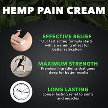 Load image into Gallery viewer, Hemp Cream - Made in USA - 8 fl oz - with Arnica & Hemp Extract - Hemp Oil Cream - Skin, Back, Muscles & Shoulder