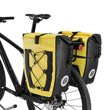 Load image into Gallery viewer, ROCKBROS Bike Pannier Waterproof 27L Large Capacity Bike Bag Rear Rack Bicycle Pannier Bag Waterproof for Grocery Touring Cycling (Yellow2)