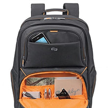 Load image into Gallery viewer, solo Everyday Laptop Backpack, Black, 17.5 x 11.75 x 8