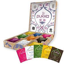 Load image into Gallery viewer, Pukka Herbal Tea Sampler, Organic Tea, Eco-friendly, Self Care Gift Box, 45 Tea Bags, 9 Flavors